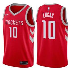 Red Classic John Lucas Twill Basketball Jersey -Rockets #10 Lucas Twill Jerseys, FREE SHIPPING