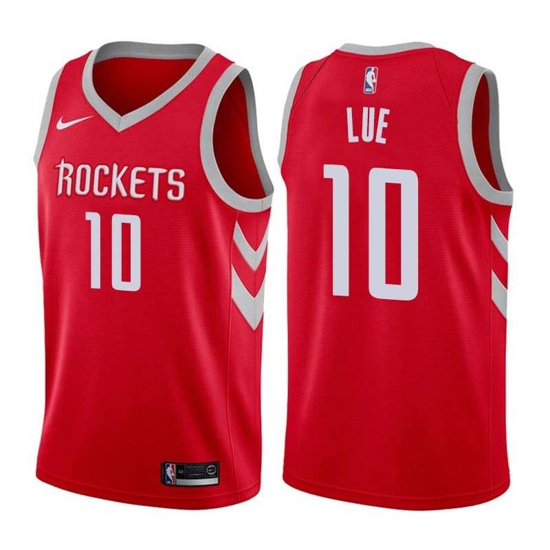 Red Classic Tyronn Lue Twill Basketball Jersey -Rockets #10 Lue Twill Jerseys, FREE SHIPPING