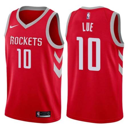 Red Classic Tyronn Lue Twill Basketball Jersey -Rockets #10 Lue Twill Jerseys, FREE SHIPPING