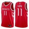 Red Classic Sleepy Floyd Twill Basketball Jersey -Rockets #11 Floyd Twill Jerseys, FREE SHIPPING