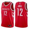 Red Classic Nick Jones Twill Basketball Jersey -Rockets #12 Jones Twill Jerseys, FREE SHIPPING