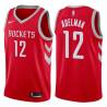 Red Classic Rick Adelman Twill Basketball Jersey -Rockets #12 Adelman Twill Jerseys, FREE SHIPPING