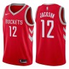 Red Classic Jaren Jackson Twill Basketball Jersey -Rockets #12 Jackson Twill Jerseys, FREE SHIPPING