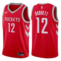 Red Classic Andre Barrett Twill Basketball Jersey -Rockets #12 Barrett Twill Jerseys, FREE SHIPPING