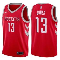 Red Classic Dwight Jones Twill Basketball Jersey -Rockets #13 Jones Twill Jerseys, FREE SHIPPING