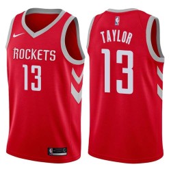 Red Classic Jeff Taylor Twill Basketball Jersey -Rockets #13 Taylor Twill Jerseys, FREE SHIPPING