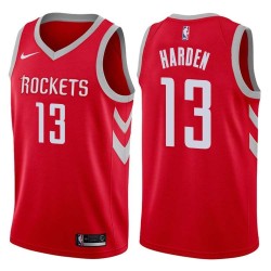 Red Classic James Harden Twill Basketball Jersey -Rockets #13 Harden Twill Jerseys, FREE SHIPPING