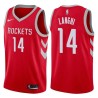 Red Classic Dan Langhi Twill Basketball Jersey -Rockets #14 Langhi Twill Jerseys, FREE SHIPPING