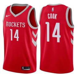 Red Classic Daequan Cook Twill Basketball Jersey -Rockets #14 Cook Twill Jerseys, FREE SHIPPING