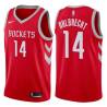 Red Classic Tim Ohlbrecht Twill Basketball Jersey -Rockets #14 Ohlbrecht Twill Jerseys, FREE SHIPPING