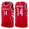 Red Classic Troy Williams Twill Basketball Jersey -Rockets #14 Williams Twill Jerseys, FREE SHIPPING