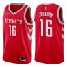 Red Classic George Johnson Twill Basketball Jersey -Rockets #16 Johnson Twill Jerseys, FREE SHIPPING