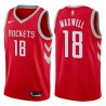 Red Classic Cedric Maxwell Twill Basketball Jersey -Rockets #18 Maxwell Twill Jerseys, FREE SHIPPING