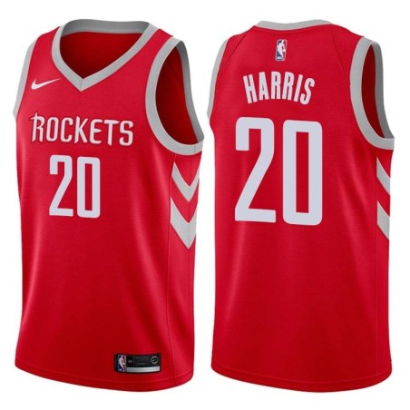 Red Classic Steve Harris Twill Basketball Jersey -Rockets #20 Harris Twill Jerseys, FREE SHIPPING