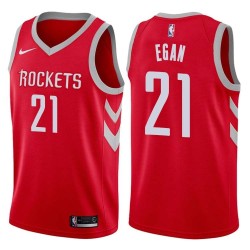 Red Classic Johnny Egan Twill Basketball Jersey -Rockets #21 Egan Twill Jerseys, FREE SHIPPING