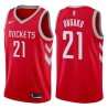 Red Classic Chinanu Onuaku Twill Basketball Jersey -Rockets #21 Onuaku Twill Jerseys, FREE SHIPPING