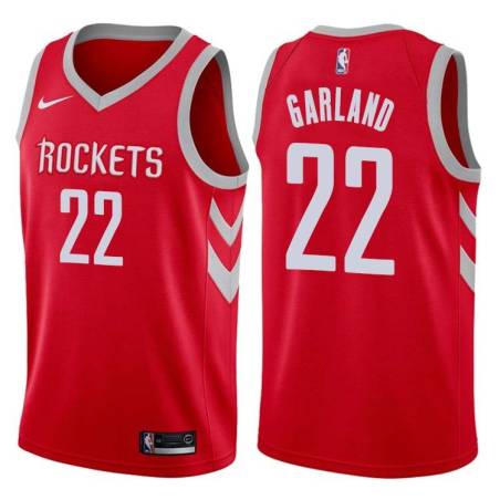 Red Classic Winston Garland Twill Basketball Jersey -Rockets #22 Garland Twill Jerseys, FREE SHIPPING