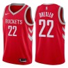 Red Classic Clyde Drexler Twill Basketball Jersey -Rockets #22 Drexler Twill Jerseys, FREE SHIPPING