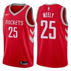 Red Classic Cliff Meely Twill Basketball Jersey -Rockets #25 Meely Twill Jerseys, FREE SHIPPING