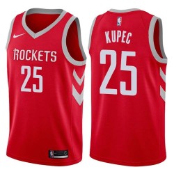 Red Classic C.J. Kupec Twill Basketball Jersey -Rockets #25 Kupec Twill Jerseys, FREE SHIPPING