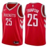 Red Classic Bernard Thompson Twill Basketball Jersey -Rockets #25 Thompson Twill Jerseys, FREE SHIPPING