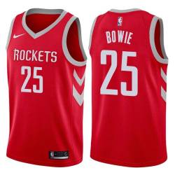 Red Classic Anthony Bowie Twill Basketball Jersey -Rockets #25 Bowie Twill Jerseys, FREE SHIPPING