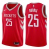 Red Classic Moochie Norris Twill Basketball Jersey -Rockets #25 Norris Twill Jerseys, FREE SHIPPING