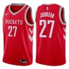 Red Classic John Johnson Twill Basketball Jersey -Rockets #27 Johnson Twill Jerseys, FREE SHIPPING