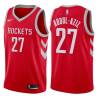 Red Classic Zaid Abdul-Aziz Twill Basketball Jersey -Rockets #27 Abdul-Aziz Twill Jerseys, FREE SHIPPING