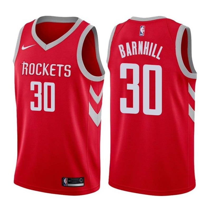 Red Classic John Barnhill Twill Basketball Jersey -Rockets #30 Barnhill Twill Jerseys, FREE SHIPPING