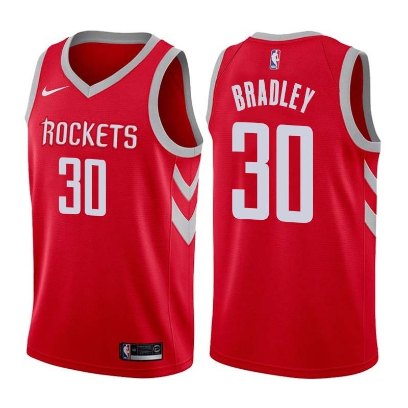 Red Classic Alonzo Bradley Twill Basketball Jersey -Rockets #30 Bradley Twill Jerseys, FREE SHIPPING