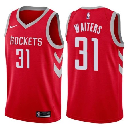 Red Classic Granville Waiters Twill Basketball Jersey -Rockets #31 Waiters Twill Jerseys, FREE SHIPPING