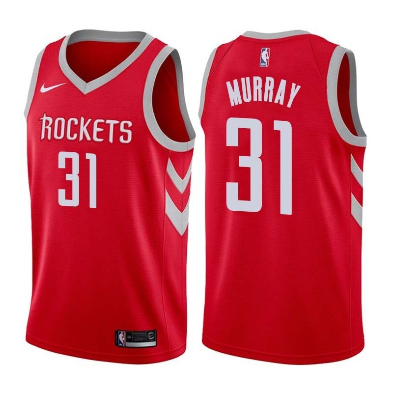 Red Classic Tracy Murray Twill Basketball Jersey -Rockets #31 Murray Twill Jerseys, FREE SHIPPING