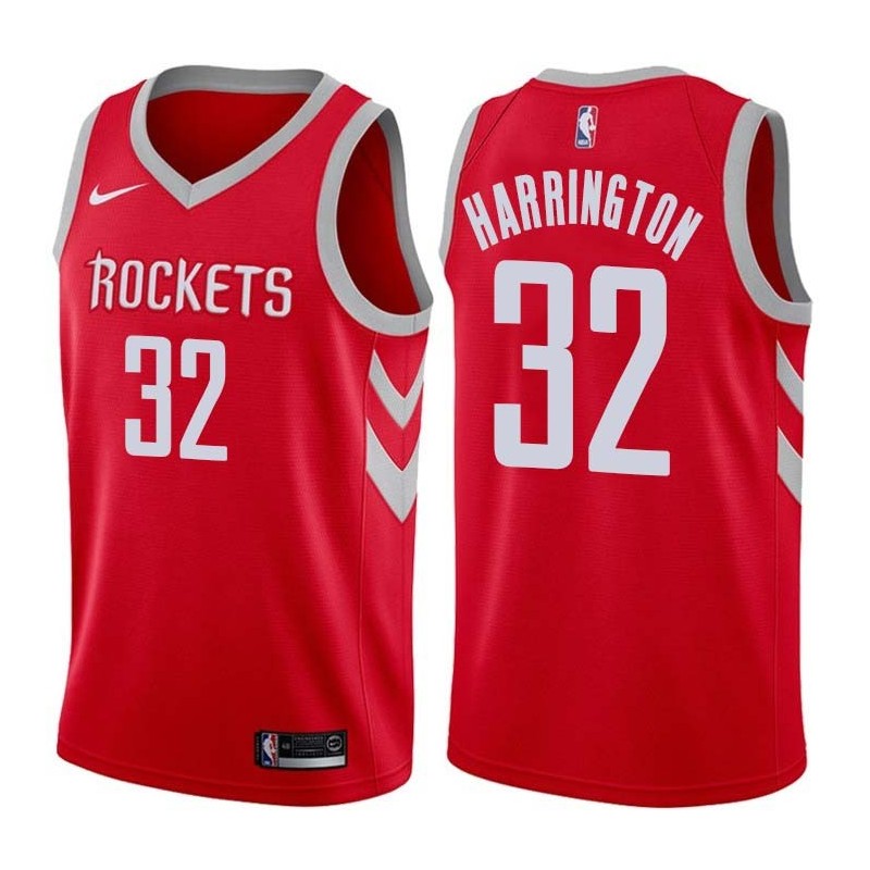 Red Classic Othella Harrington Twill Basketball Jersey -Rockets #32 Harrington Twill Jerseys, FREE SHIPPING