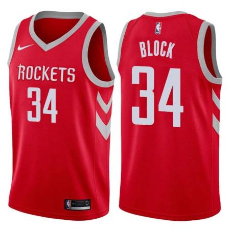 Red Classic John Block Twill Basketball Jersey -Rockets #34 Block Twill Jerseys, FREE SHIPPING