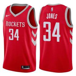 Red Classic Robin Jones Twill Basketball Jersey -Rockets #34 Jones Twill Jerseys, FREE SHIPPING