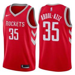 Red Classic Zaid Abdul-Aziz Twill Basketball Jersey -Rockets #35 Abdul-Aziz Twill Jerseys, FREE SHIPPING