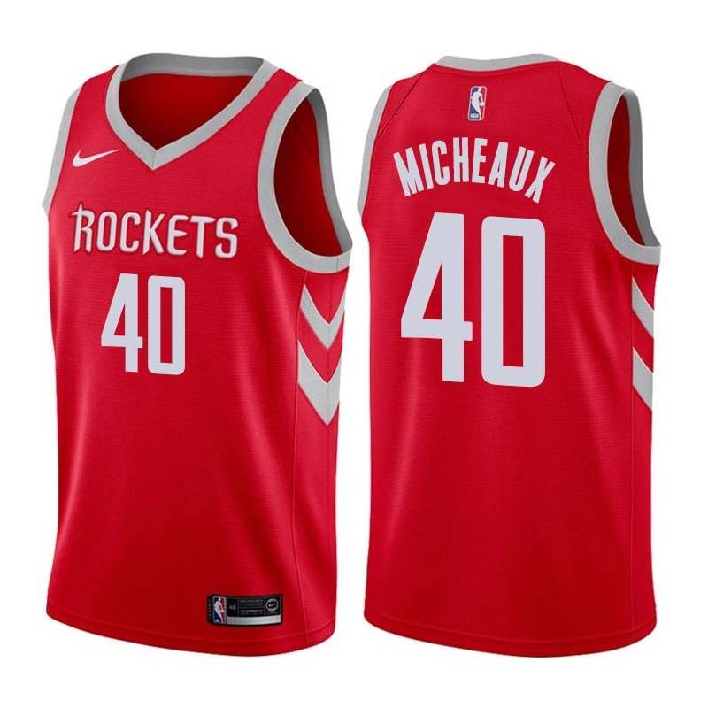 Red Classic Larry Micheaux Twill Basketball Jersey -Rockets #40 Micheaux Twill Jerseys, FREE SHIPPING