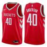 Red Classic Richard Anderson Twill Basketball Jersey -Rockets #40 Anderson Twill Jerseys, FREE SHIPPING