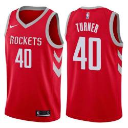 Red Classic John Turner Twill Basketball Jersey -Rockets #40 Turner Twill Jerseys, FREE SHIPPING