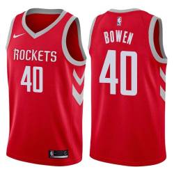 Red Classic Ryan Bowen Twill Basketball Jersey -Rockets #40 Bowen Twill Jerseys, FREE SHIPPING