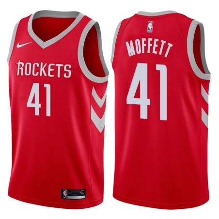 Red Classic Larry Moffett Twill Basketball Jersey -Rockets #41 Moffett Twill Jerseys, FREE SHIPPING