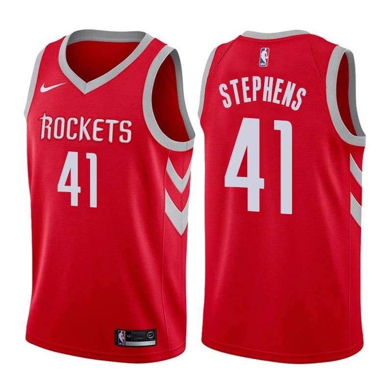 Red Classic Joe Stephens Twill Basketball Jersey -Rockets #41 Stephens Twill Jerseys, FREE SHIPPING