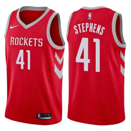 Red Classic Joe Stephens Twill Basketball Jersey -Rockets #41 Stephens Twill Jerseys, FREE SHIPPING