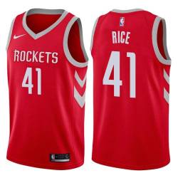 Red Classic Glen Rice Twill Basketball Jersey -Rockets #41 Rice Twill Jerseys, FREE SHIPPING