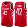 Red Classic John Stroud Twill Basketball Jersey -Rockets #42 Stroud Twill Jerseys, FREE SHIPPING