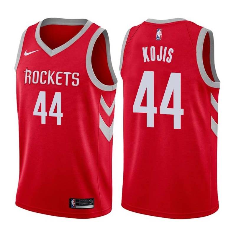 Red Classic Don Kojis Twill Basketball Jersey -Rockets #44 Kojis Twill Jerseys, FREE SHIPPING