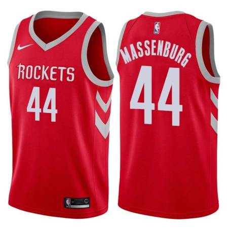 Red Classic Tony Massenburg Twill Basketball Jersey -Rockets #44 Massenburg Twill Jerseys, FREE SHIPPING