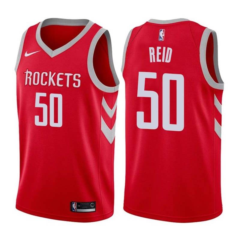 Red Classic Robert Reid Twill Basketball Jersey -Rockets #50 Reid Twill Jerseys, FREE SHIPPING