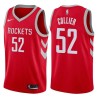 Red Classic Jason Collier Twill Basketball Jersey -Rockets #52 Collier Twill Jerseys, FREE SHIPPING